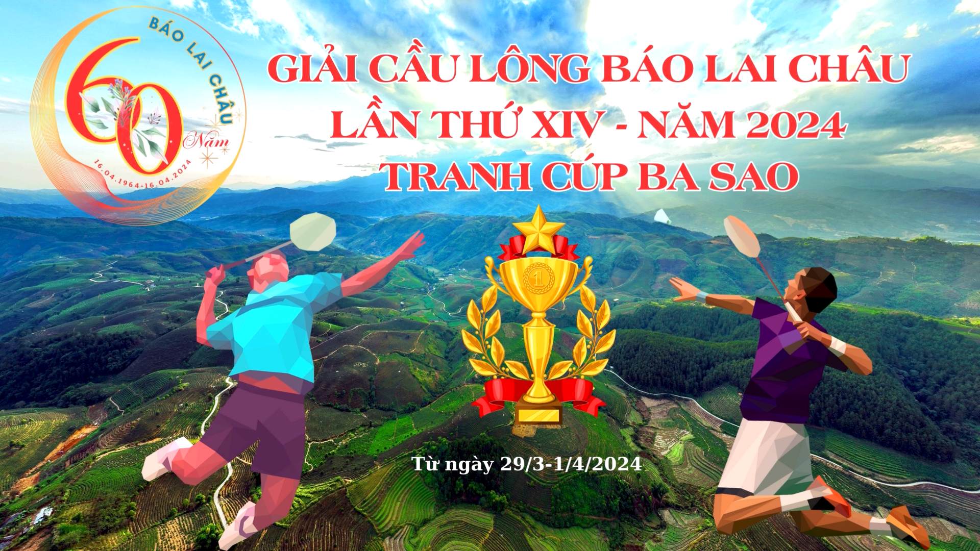 Giải cầu lông Báo Lai Châu lần thứ XIV, năm 2024 - Tranh Cúp Ba Sao