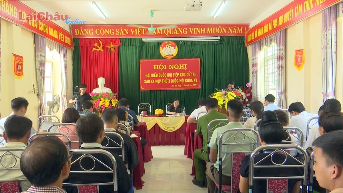 Đoàn đại biểu Quốc hội tỉnh khóa XV tiếp xúc cử tri tại xã Pha Mu
