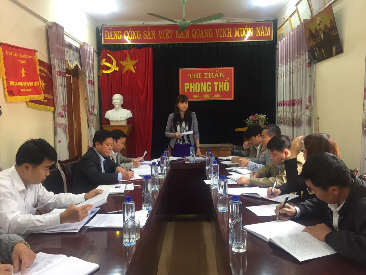 Quang cảnh buổi khảo sát tại thị trấn Phong Thổ.