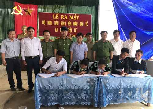 Ra mắt mô hình "Bản bình yên đảm bảo về an ninh trật tự"