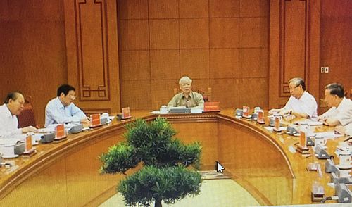 Tổng Bí thư, Chủ tịch nước Nguyễn Phú Trọng, Trưởng Ban Chỉ đạo T.Ư về phòng, chống tham nhũng chủ trì và phát biểu tại cuộc họp.