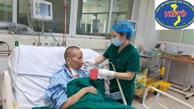 Bệnh nhân số 19 đã hồi phục tốt sau thời gian điều trị tại Bệnh viện Bệnh Nhiệt đới Trung ương. (Ảnh: PV/Vietnam+)
