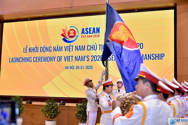  Lễ khởi động Năm ASEAN 2020 là sự kiện mở màn cho năm Việt Nam đảm đương vai trò Chủ tịch ASEAN. - Ảnh: Tuấn Anh/ Báo Quocte.vn