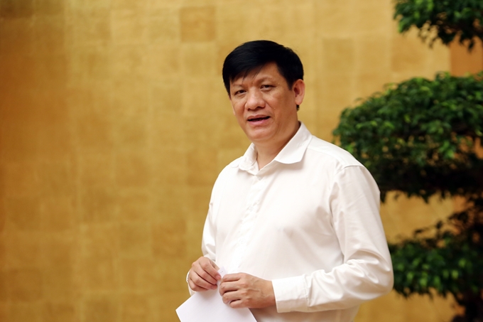GS.TS Nguyễn Thanh Long, Quyền Bộ trưởng Bộ Y tế phát biểu tại cuộc họp. (Ảnh: Đình Nam) 