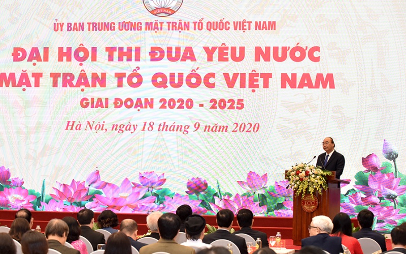 Thủ tướng Nguyễn Xuân Phúc phát biểu tại đại hội.