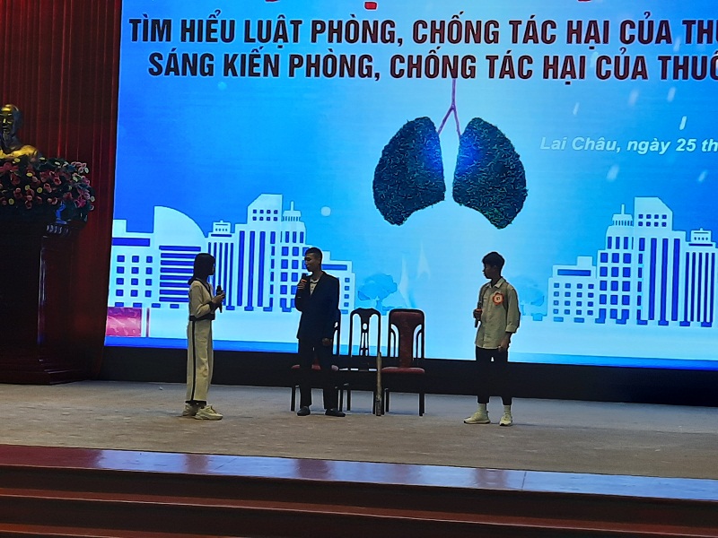 tiểu phẩm thuốc lá và ảnh hưởng tới sức khỏe của đội Trường Trung học phổ thông Thành phố Lai Châu.