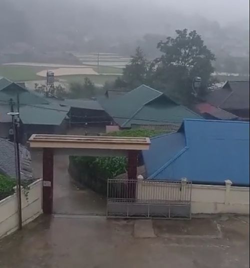 Mưa lốc xảy ra tại xã Tả Phìn, huyện Sìn Hồ đầu tháng 6/2021.