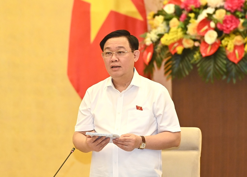  Chủ tịch Quốc hội Vương Đình Huệ phát biểu bế mạc phiên họp.