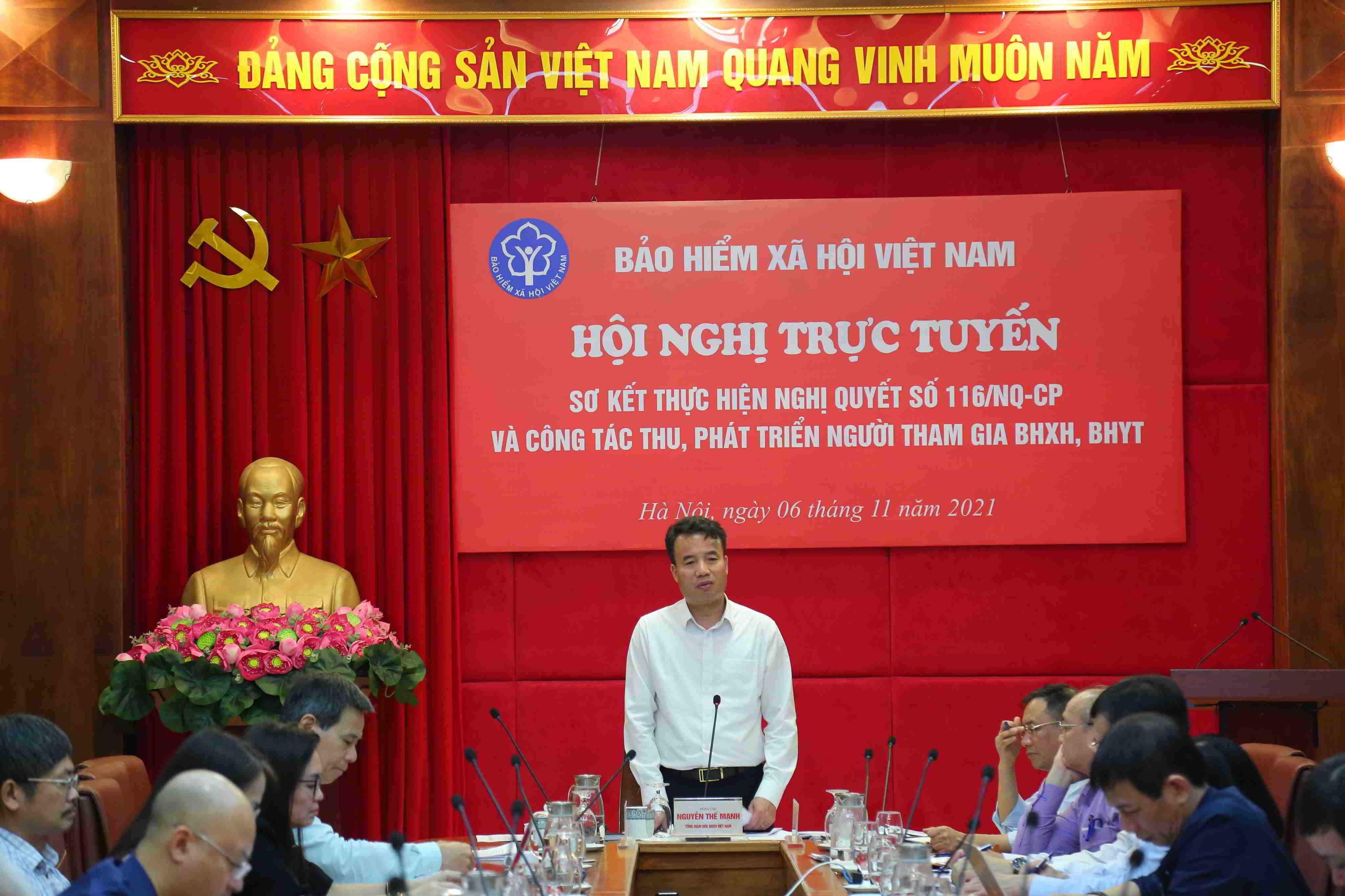Tổng Giám đốc Nguyễn Thế Mạnh chỉ đạo tại Hội nghị