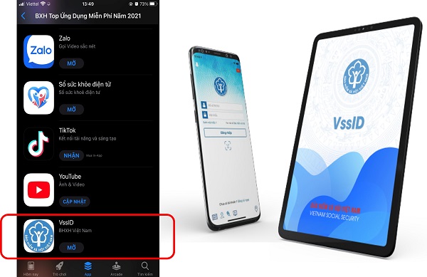 Ứng dụng VssID xếp hạng thứ 7 trong Bảng xếp hạng App Store Awards 2021