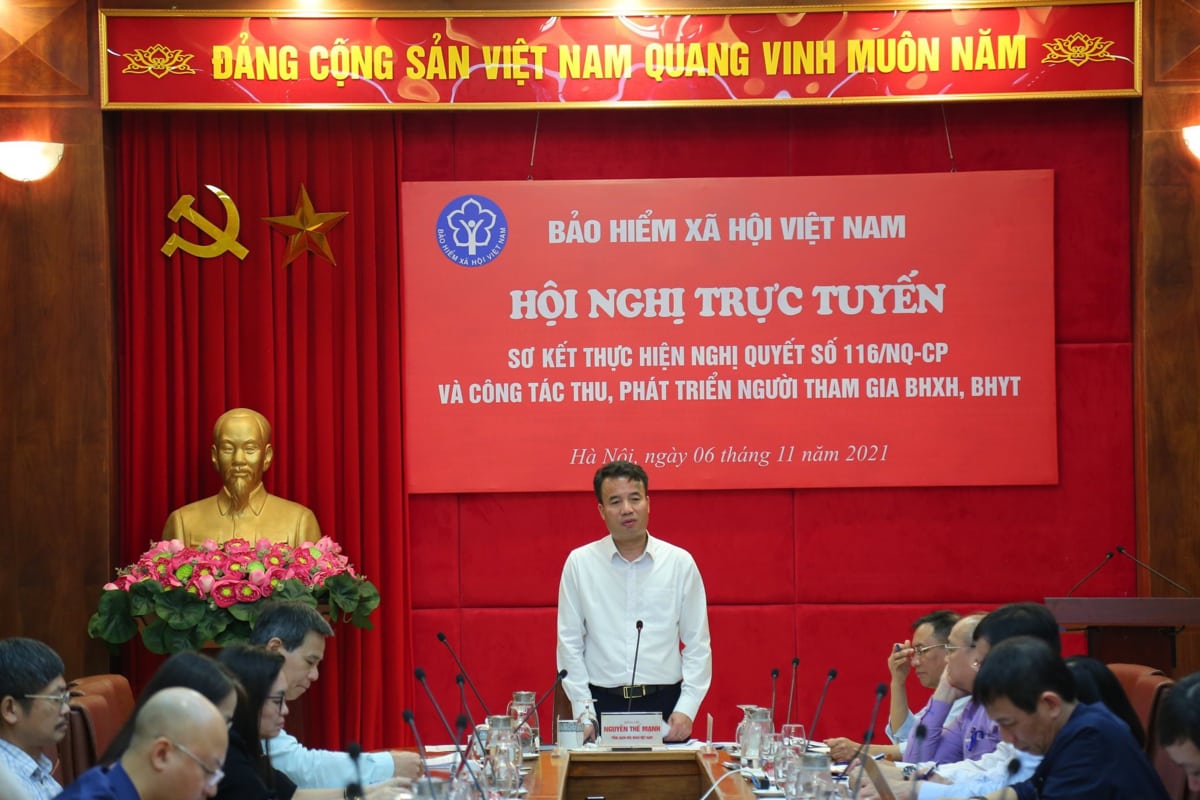 Tổng Giám đốc BHXH Việt Nam Nguyễn Thế Mạnh chủ trì Hội nghị sơ kết thực hiện Nghị quyết 116/NQ-CP