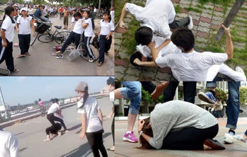  Bạo lực học đường đang là vấn đề được dư luận đặc biệt quan tâm. Tất cả chúng ta cùng phải chung tay để đẩy lùi vấn nạn này để những hình ảnh tiêu cực trên sẽ không còn xuất hiện trong môi trường giáo dục 