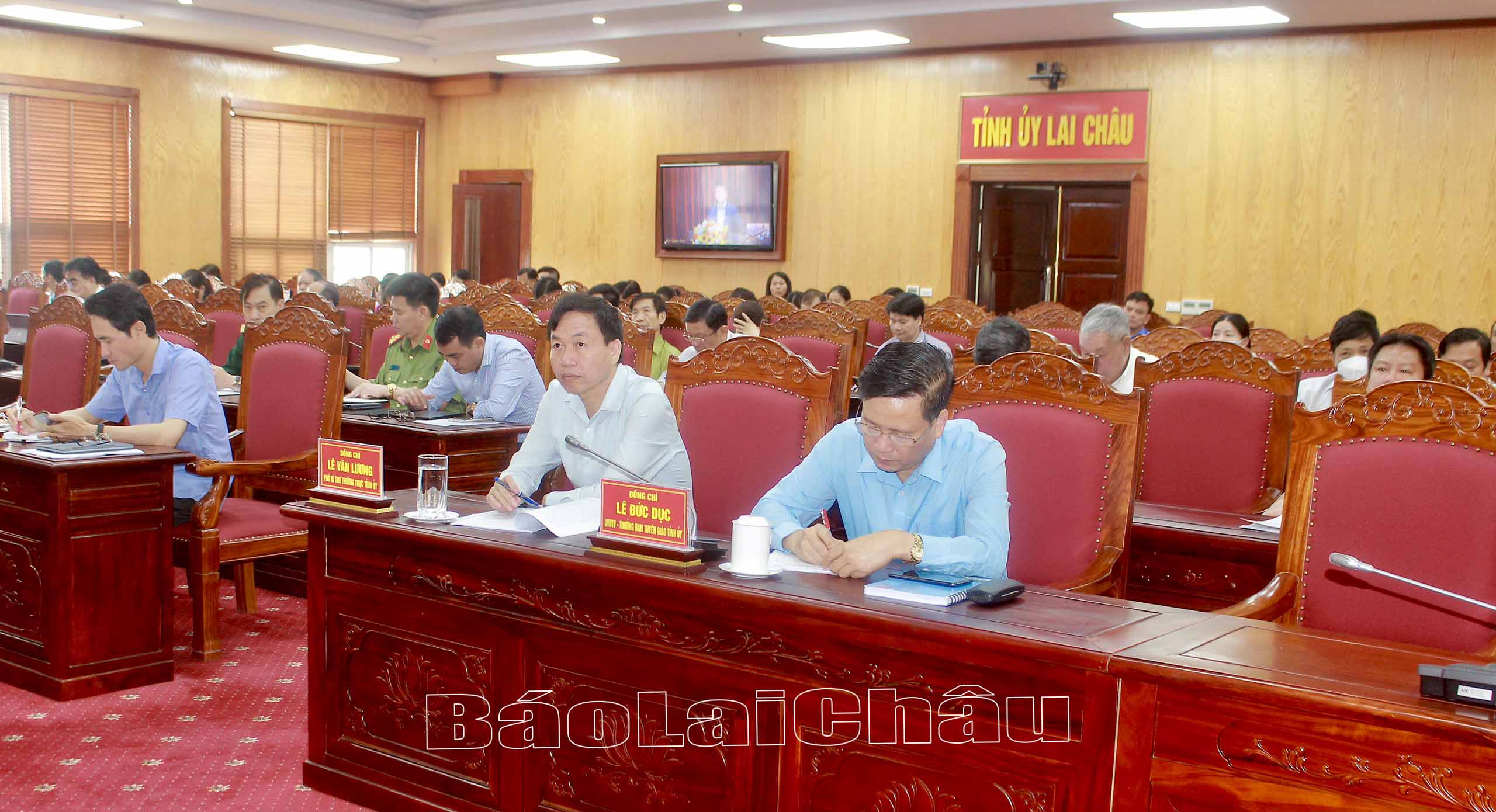 Đại biểu dự Hội nghị tại điểm cầu tỉnh Lai Châu.