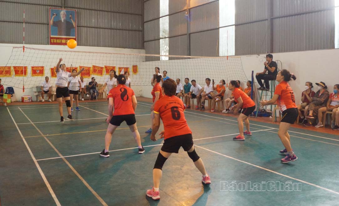 Trận thi đấu giữ đoàn huyện Tân Uyên và thành phố Lai Châu.