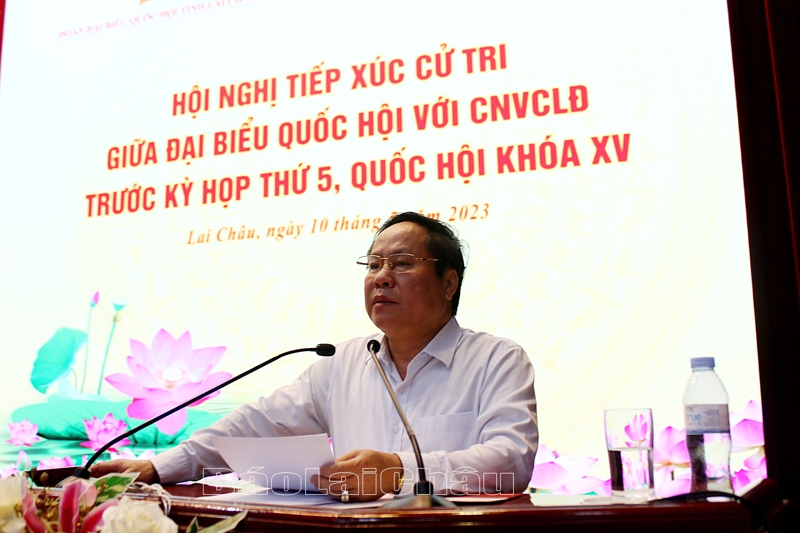 Đồng chí Tống Thanh Hải - Phó Chủ tịch Thường trực UBND tỉnh phát biểu chỉ đạo tại Hội nghị.