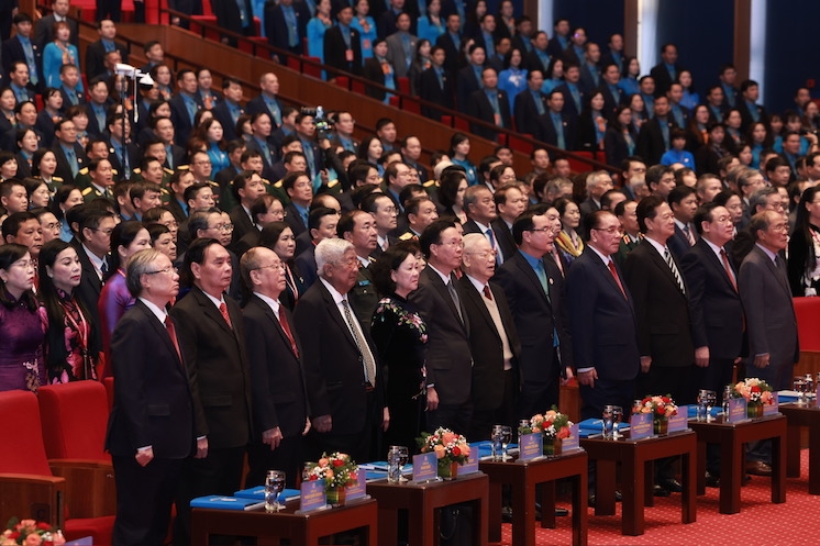 Các đồng chí lãnh đạo Đảng, Nhà nước tham dự Đại hội 
