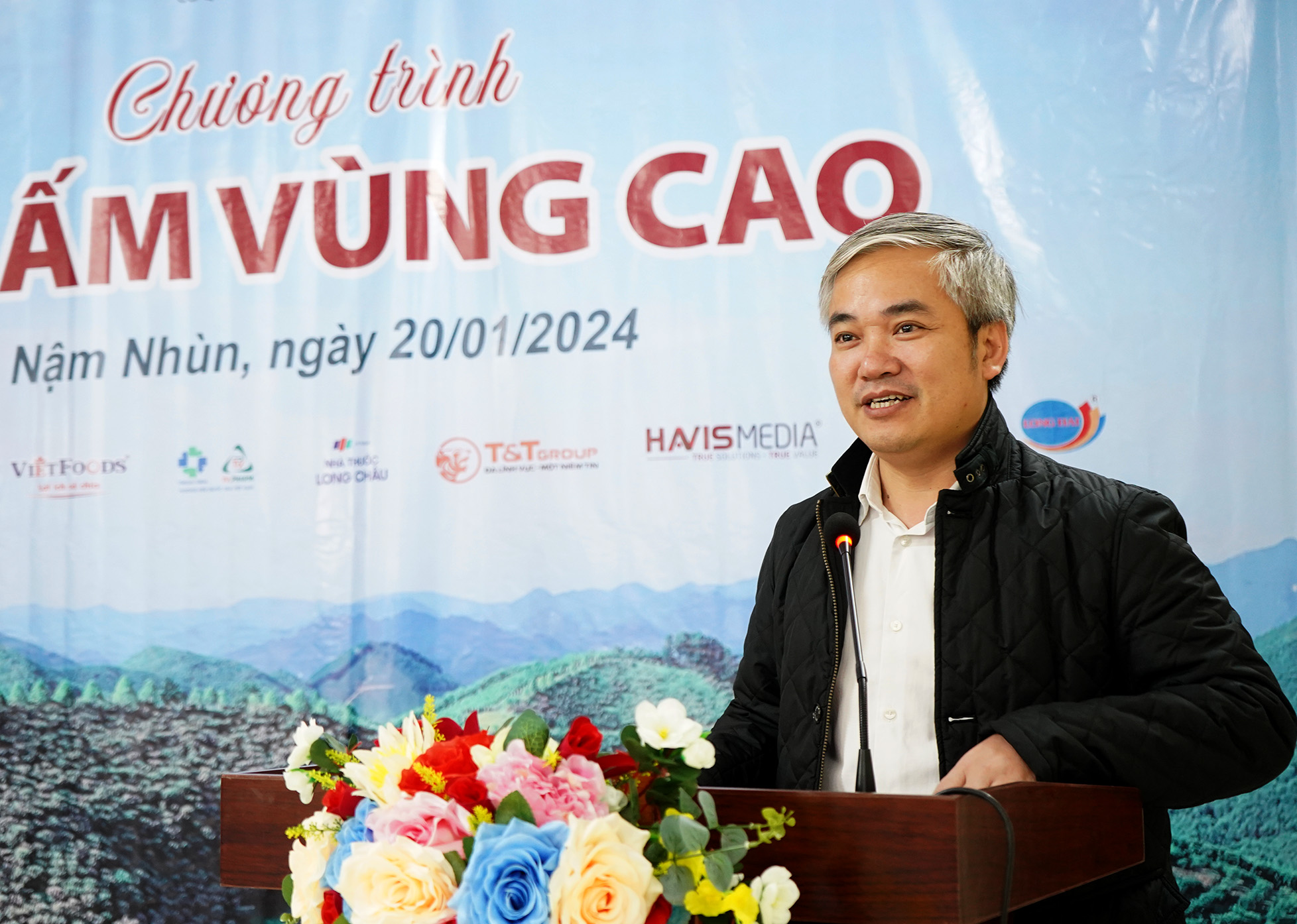 Đồng chí Trần Tuấn Linh - Tổng Biên tập Báo Sức khỏe và Đời sống phát biểu tại chương trình. 