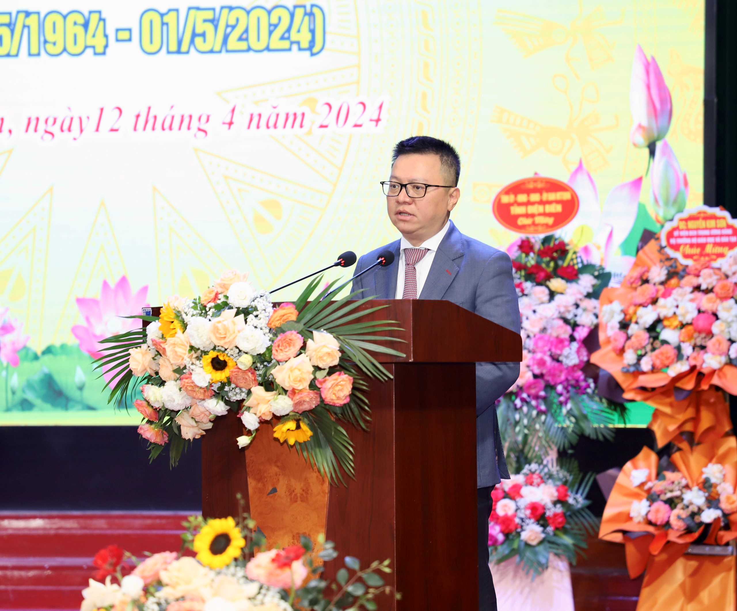 Đồng chí Lê Quốc Minh, Ủy viên Trung ương Đảng, Phó Trưởng Ban Tuyên giáo Trung ương, Tổng Biên tập Báo Nhân dân phát biểu tại lễ kỷ niệm.