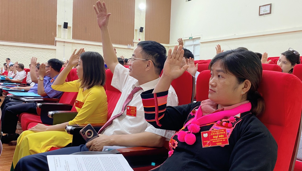 Đại hội biểu quyết bầu Ban Chấp hành Hội Luật gia huyện khóa III, nhiệm kỳ 2024-2029. 