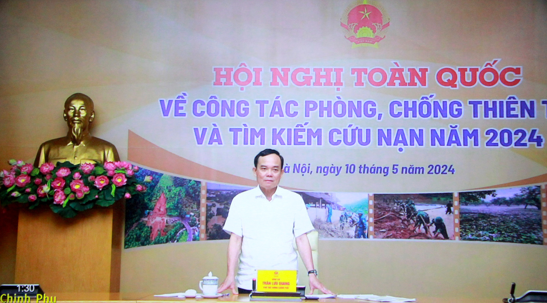 Phó Thủ tướng Chính phủ Trần Lưu Quang kết luận hội nghị.