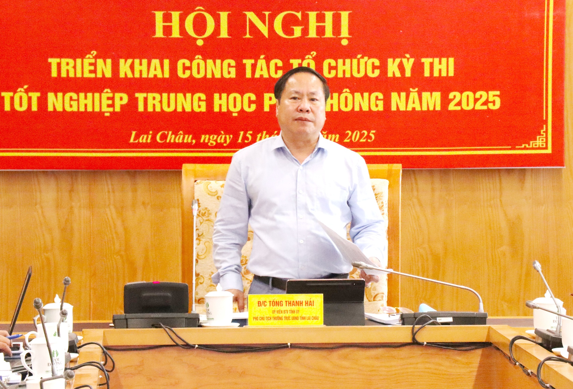 đồng chí Tống Thanh Hải – Uỷ viên Ban Thường vụ Tỉnh ủy, Phó Chủ tịch Thường trực UBND tỉnh, Trưởng Ban Chỉ đạo thi cấp tỉnh kết luận.