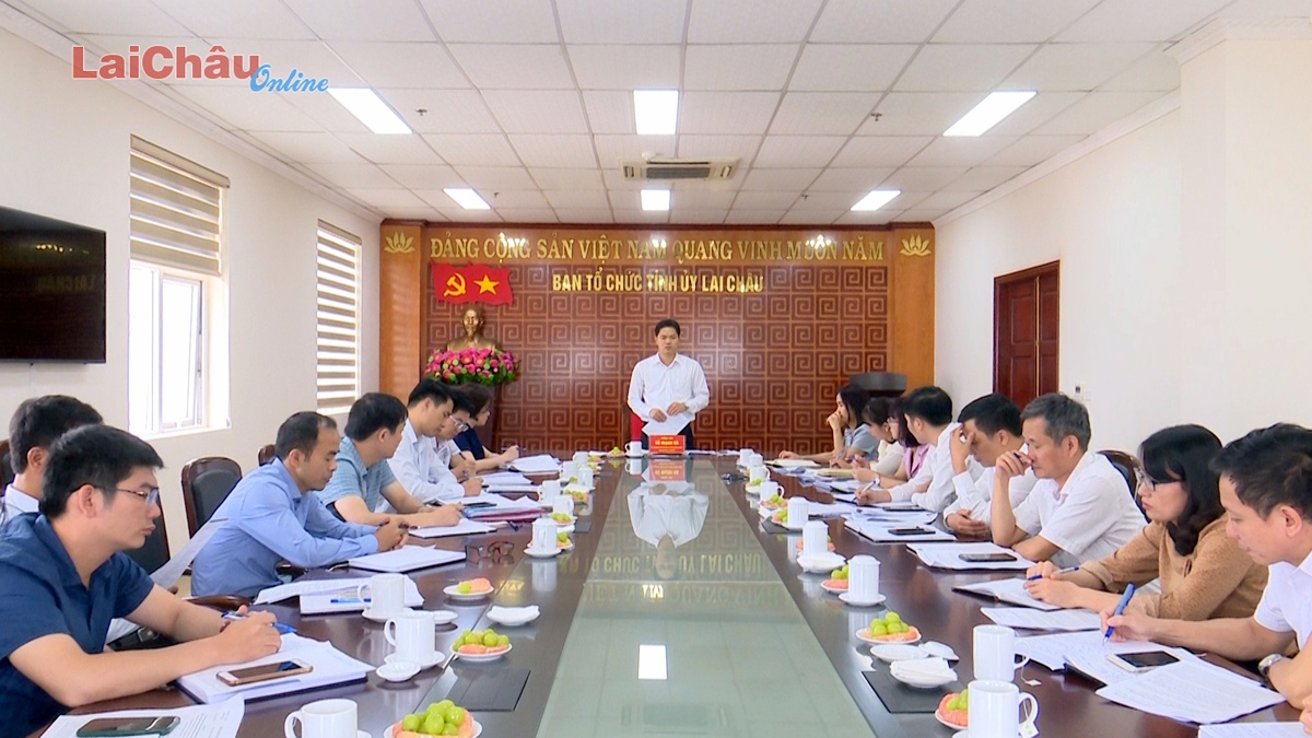 Phó Bí thư Thường trực Tỉnh uỷ Vũ Mạnh Hà làm việc với Ban Tổ chức Tỉnh uỷ
