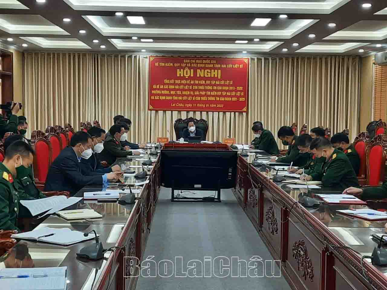 Quang cảnh hội nghị tại điểm cầu tỉnh Lai Châu
