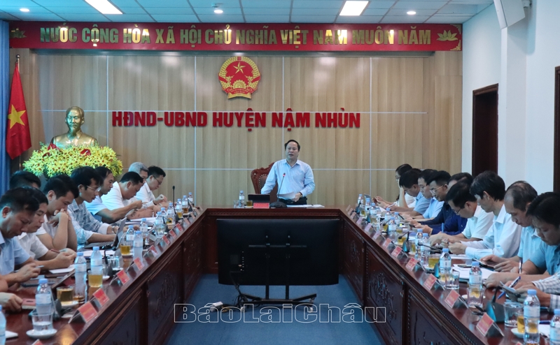 Kiểm tra tình hình triển khai thực hiện nhiệm vụ 9 tháng đầu năm 2022 tại huyện Nậm Nhùn