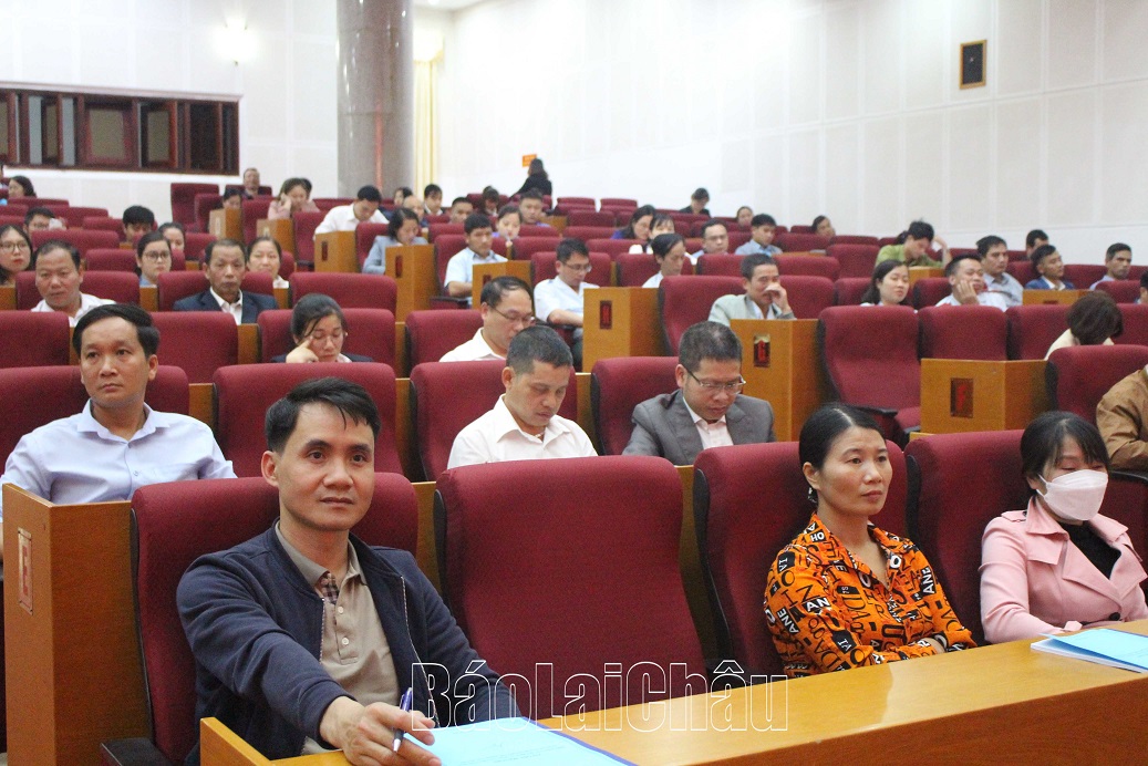 Quang cảng hội nghị tại điểm cầu tỉnh