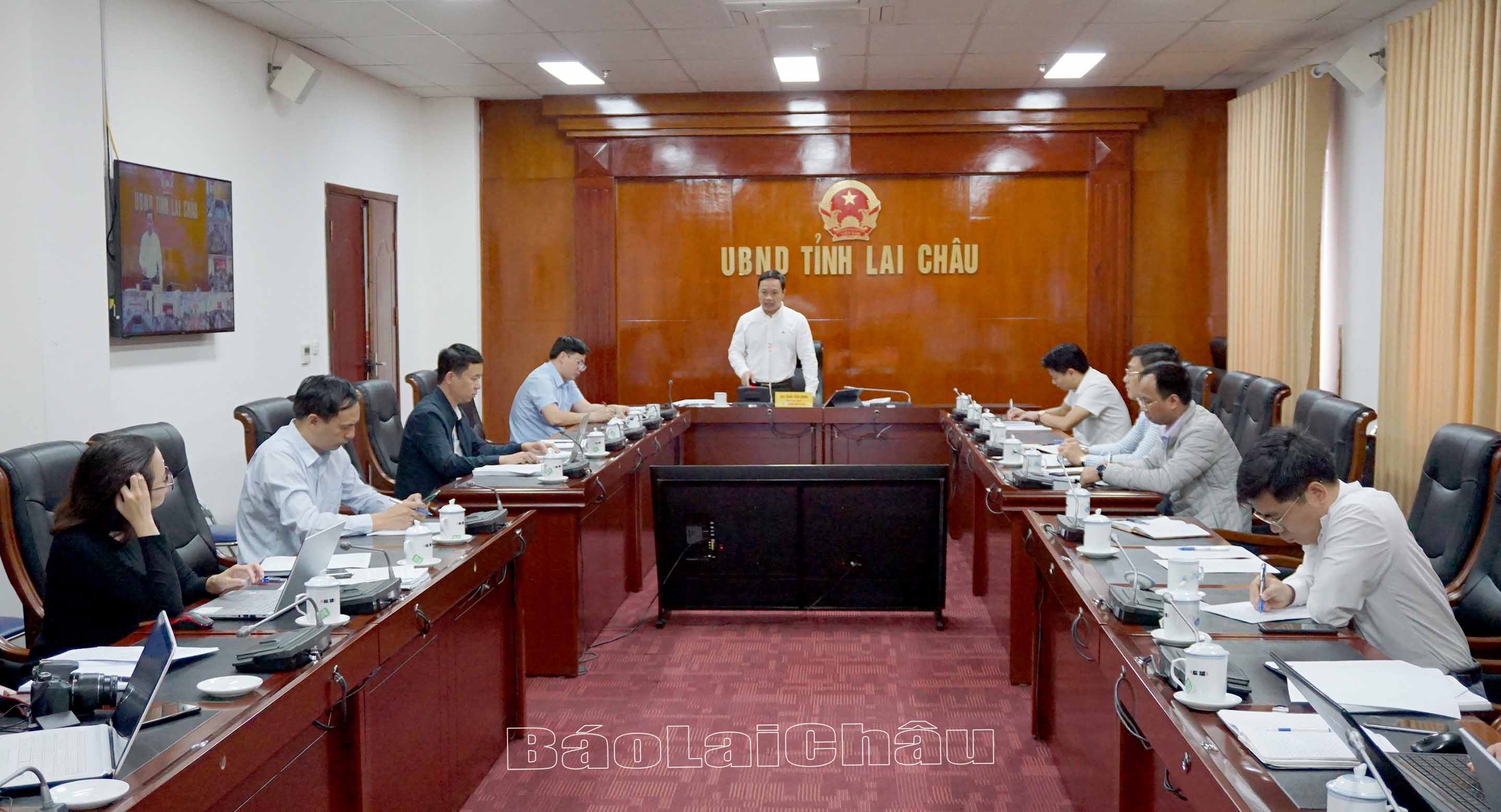 Quang cảnh Hội nghị tại điểm cầu tỉnh.