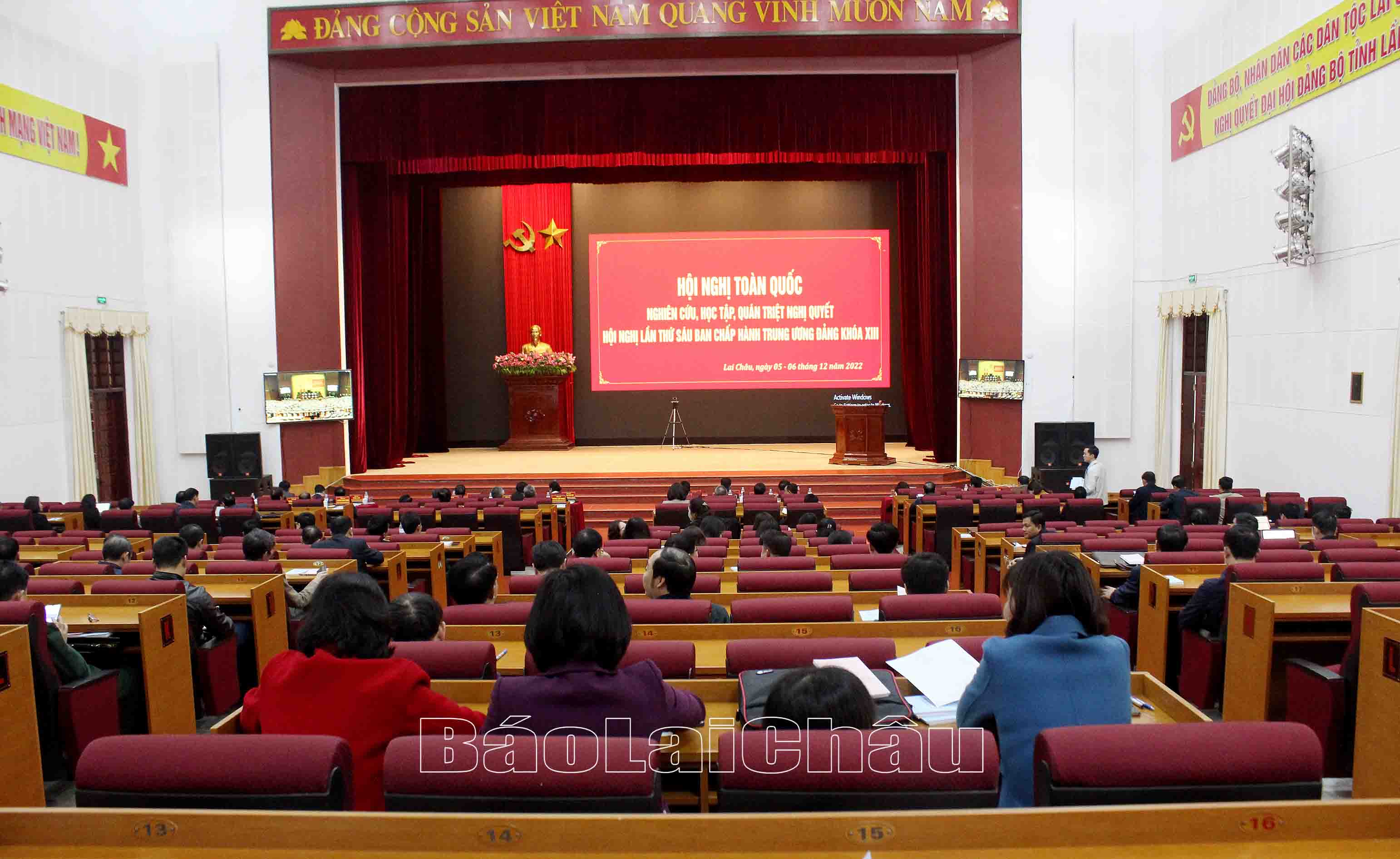 Quang cảnh Hội nghị điểm cầu tỉnh.