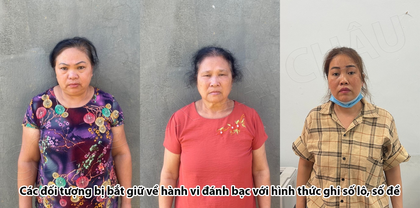  Các đối tượng từ trái qua phải là Đặng Thị Phương, Nguyễn Thị Tươi và Vũ Thị Thúy