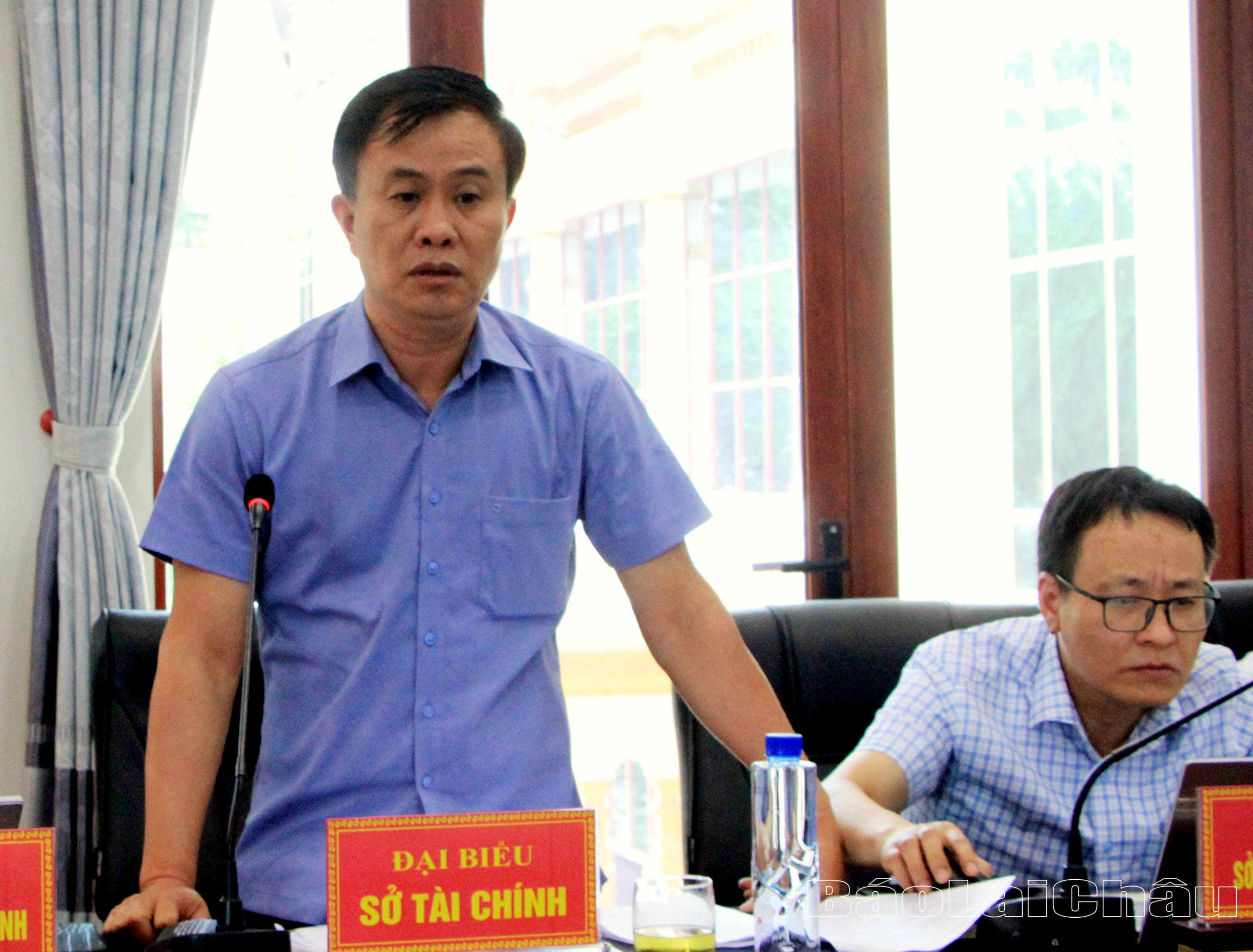 Lãnh đạo Sở Tài Chính phát biểu tại biểu làm việc. 