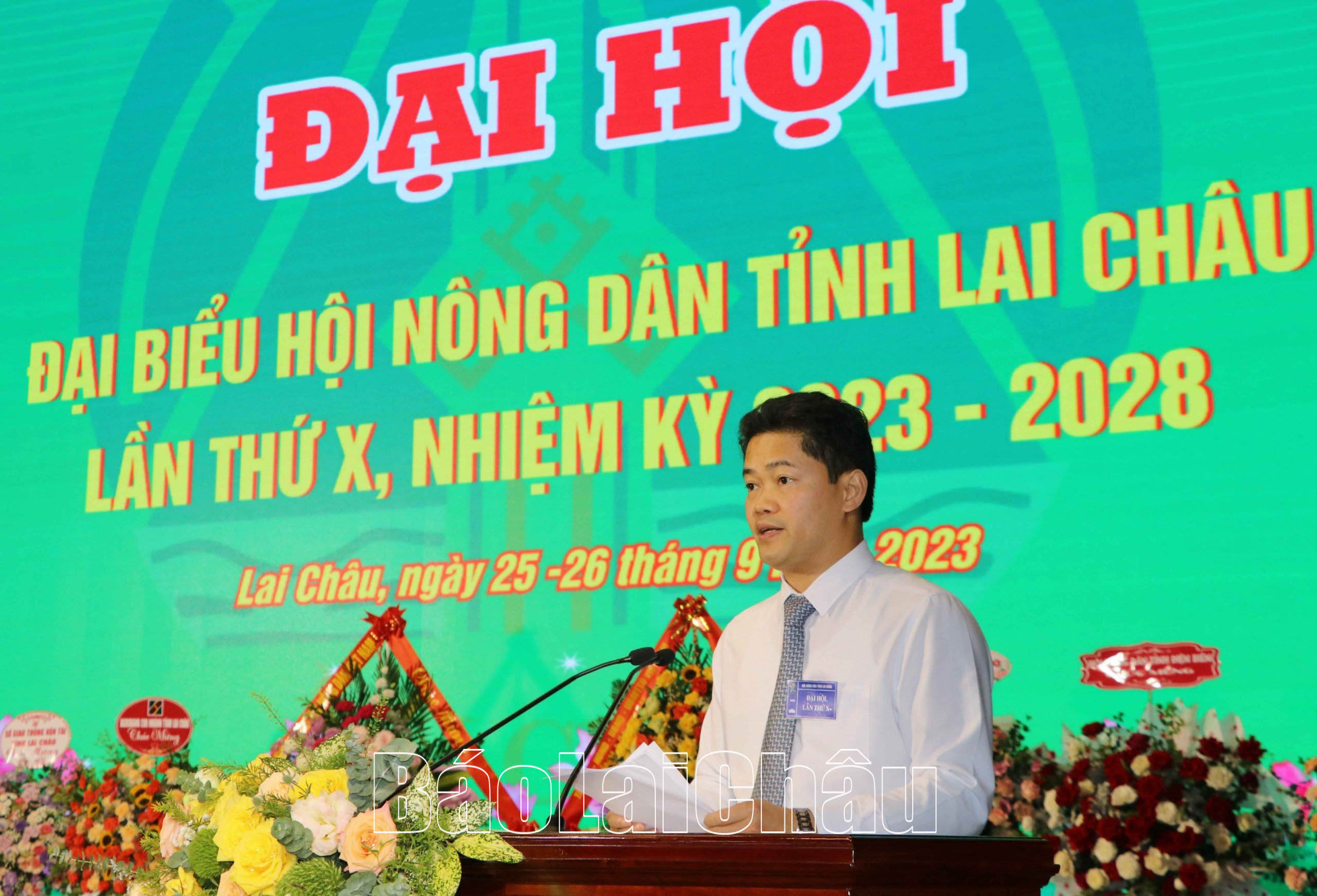 Lê Mạnh Hà - Ủy viên Dự khuyết Trung ương Đảng, Phó Bí thư Thường trực Tỉnh ủy phát biểu chỉ đạo tại Đại hội.