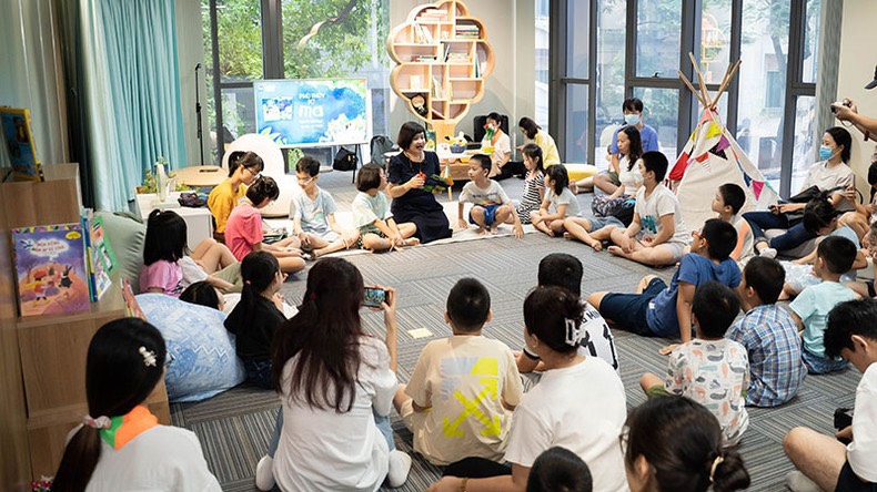 Góc đọc cuối tuần thu hút các bạn nhỏ ở nhiều lứa tuổi. (Ảnh: Nhà xuất bản Kim Đồng)
