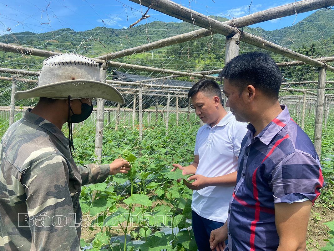 Lãnh đạo xã Mường Kim (huyện Than Uyên) thường xuyên xuống cơ sở vận động nhân dân phát triển kinh tế, nâng cao đời sống. 