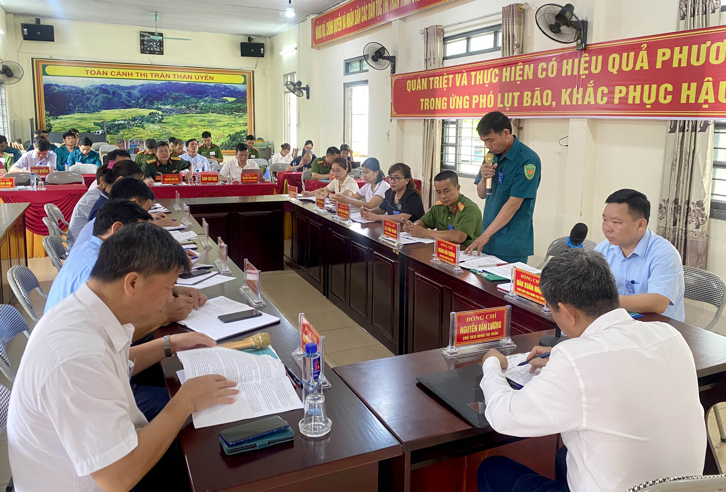 Quang cảnh cuộc diễn tập phần cơ chế. 